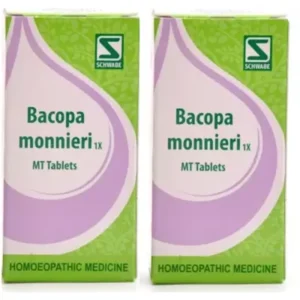 Willmar Schwabe India Bacopa Monnieri 1X Tablets (Brahmi) (20g, Pack of 2)