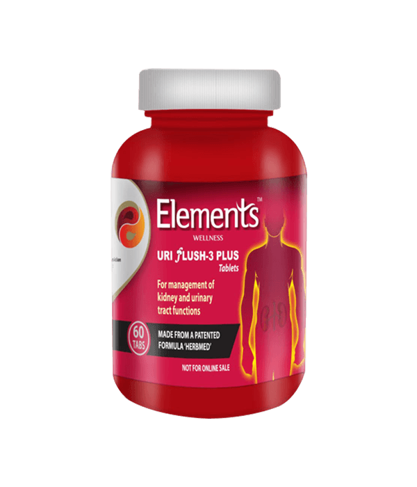 Elements WELLNESS URI fLUSH-3 PLUS Tablets 60 TABS
