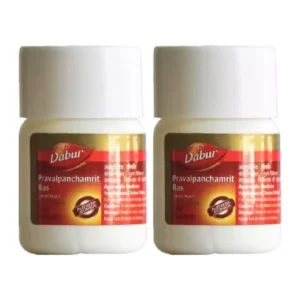 Dabur Praval Panchamrit Ras ( With Moti) (20tab, Pack of 2)