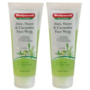 Baidyanath Aloe, Neem And Cucumber Face Wash (100ml, Pack of 2)